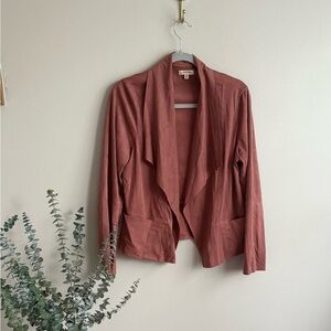 Max Studio Women's Faux SuedeTerracotta Blazer